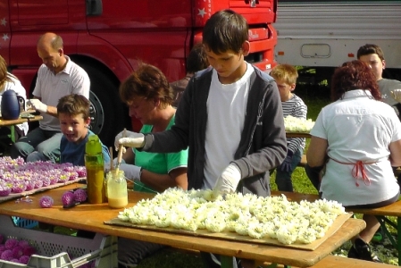 MSC beim Blumenfest - Bekleben