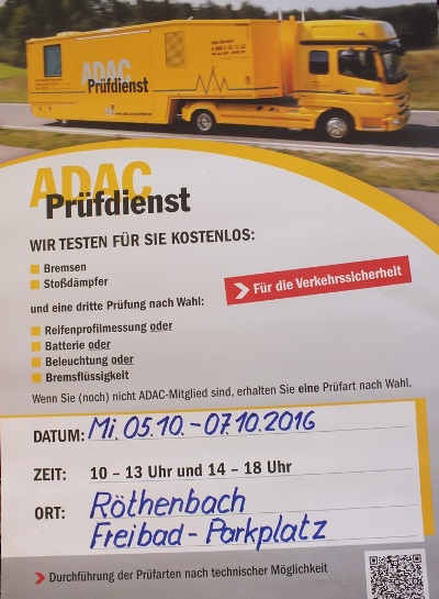 Plakat ADAC Pruefdienst 2016